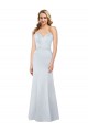 Desconto Azul Céu Claro Bainha Sem alças Sem Mangas Comprimento Chão Vestidos de Madrinha / Vestidos de Noite / Vestidos de Festa