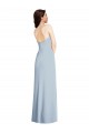 Desconto Azul Céu Claro Linha A Sem alças Sem Mangas Comprimento Chão Longo Vestidos de Madrinha / Vestidos de Noite / Vestidos de Festa