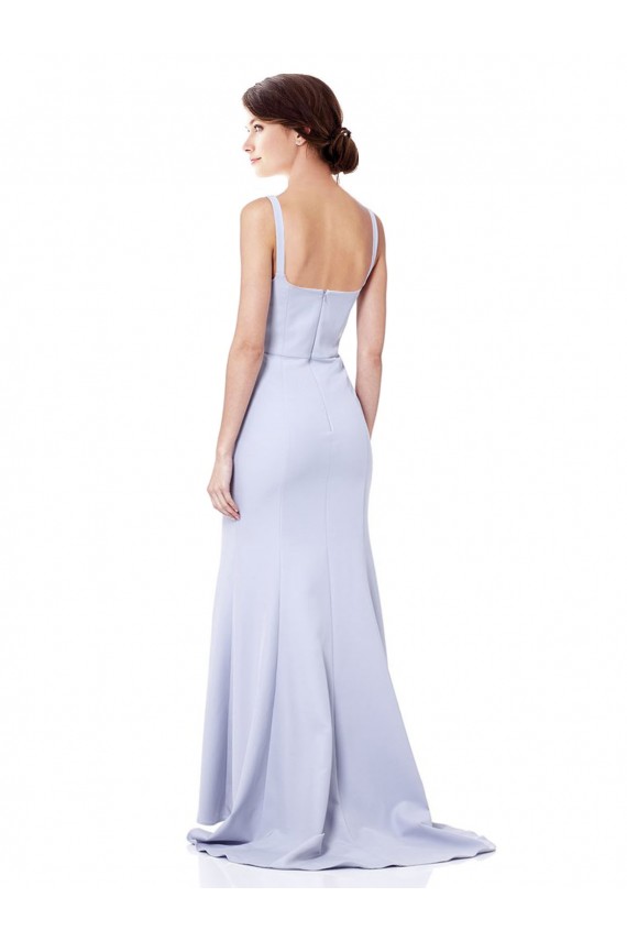 Desconto Azul Céu Claro Sereia Alças finas Sem Mangas Comprimento Chão Vestidos de Festa / Vestidos de Madrinha