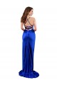 Desconto Azul Real Bainha Decote Capuz Sem Mangas Comprimento Chão Vestidos de Madrinha / Vestidos de Noite / Vestidos de Festa