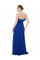 Desconto Azul Real Linha A Amor Sem Mangas Comprimento Chão Vestidos de Festa / Vestidos de Madrinha