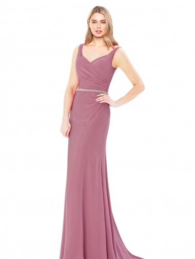 Desconto Bainha Amor Sem Mangas Comprimento Chão Vestidos de Madrinha / Vestidos de Festa