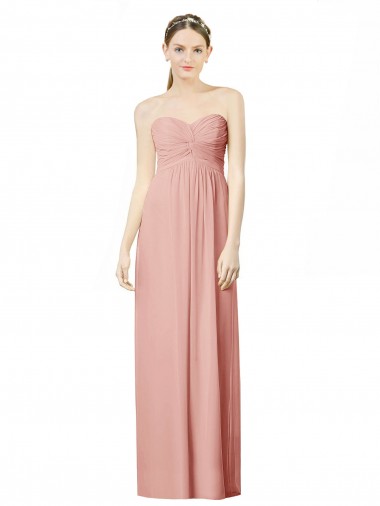 Desconto Bliss Linha A Amor Sem Mangas Comprimento Chão Vestidos de Madrinha