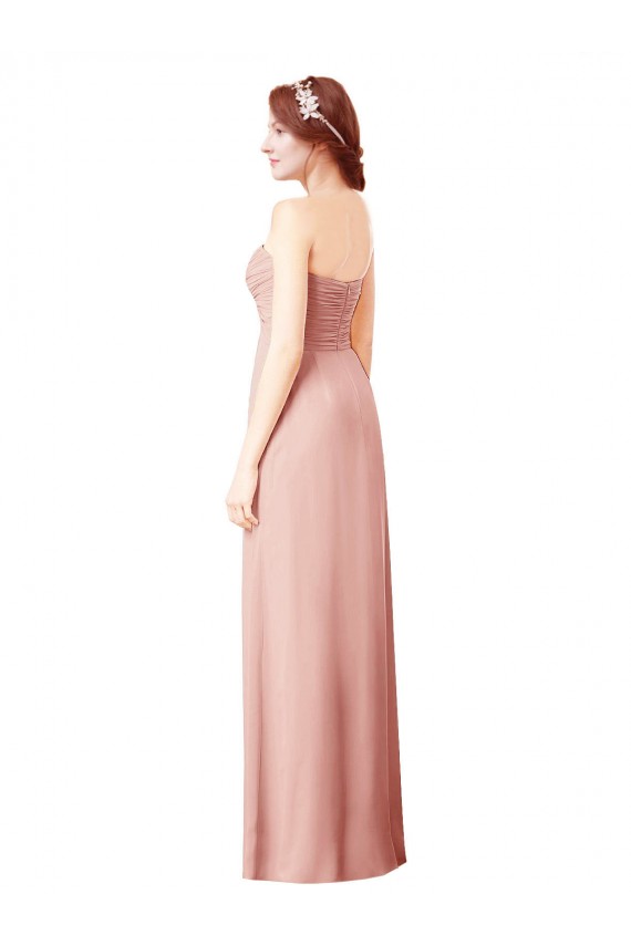 Desconto Bliss Linha A Amor Sem Mangas Comprimento Chão Vestidos de Madrinha