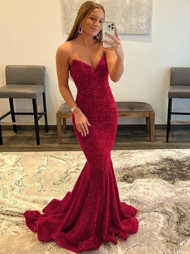 Desconto Borgonha Bainha Amor Sem Mangas Comboio Varredela Vestidos de Festa