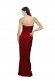 Desconto Borgonha Bainha Amor Sem Mangas Comprimento Chão Longo Vestidos de Madrinha / Vestidos de Noite / Vestidos de Festa
