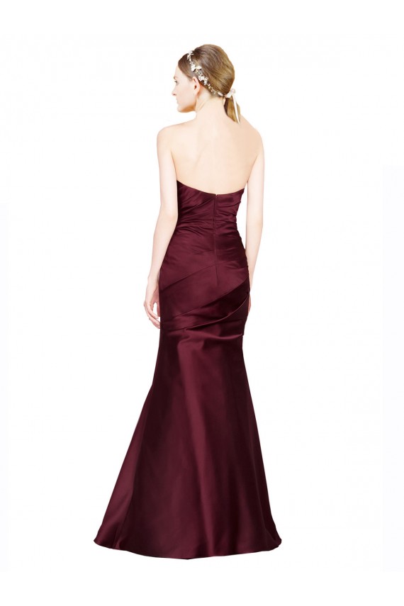 Desconto Borgonha Sereia Amor Sem Mangas Comprimento Chão Vestidos de Madrinha / Vestidos de Noite / Vestidos de Festa