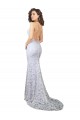 Desconto Branco Bainha Decote Alto Sem Mangas Comboio Varredela Vestidos de Noiva