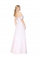Desconto Branco Linha A Fora do Ombro Sem Mangas Comprimento Chão Vestidos de Madrinha / Vestidos de Noite / Vestidos de Festa