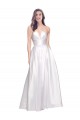 Desconto Branco Linha A Sem alças Sem Mangas Comprimento Chão Vestidos de Madrinha / Vestidos de Noite / Vestidos de Festa