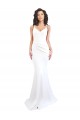 Desconto Branco Sereia Alças finas Sem Mangas Comprimento Chão Vestidos de Madrinha / Vestidos de Noite / Vestidos de Festa