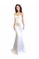 Desconto Branco Sereia Amor Sem Mangas Comprimento Chão Vestidos de Madrinha / Vestidos de Noite / Vestidos de Festa