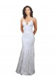 Desconto Branco Sereia Decote V Sem Mangas Comprimento Chão Vestidos de Madrinha / Vestidos de Noite / Vestidos de Festa