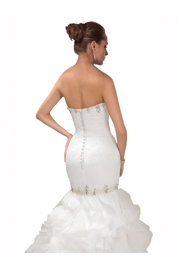 Desconto Branco Sereia Amor Sem Mangas Comboio Capela Vestido de Noiva