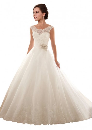 Desconto Branco Vestido de Baile Fora do Ombro Sem Mangas Comboio Capela Vestido de Noiva