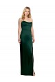 Desconto Caçador Verde Linha A Colher Sem Mangas Comprimento Chão Longo Vestidos de Madrinha / Vestidos de Noite / Vestidos de Festa