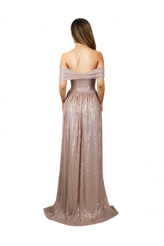 Desconto Champanhe Linha A Colher Sem Mangas Comprimento Chão Vestidos de Madrinha / Vestidos de Noite / Vestidos de Festa