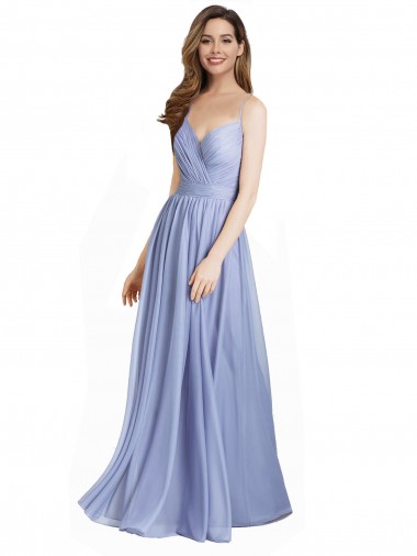 Desconto Linha A Amor Sem Mangas Comprimento Chão Longo Vestidos de Madrinha