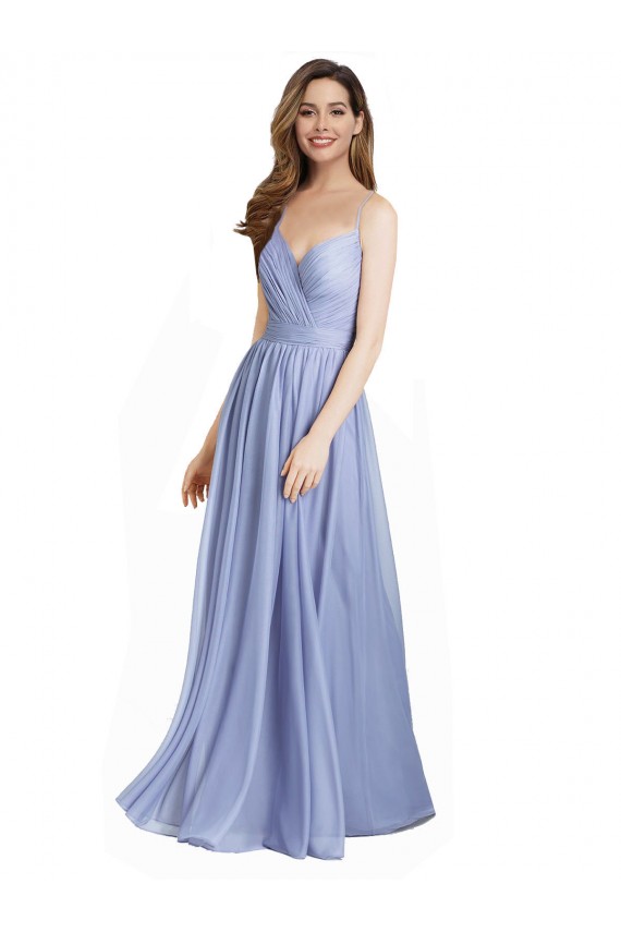 Desconto Linha A Amor Sem Mangas Comprimento Chão Longo Vestidos de Madrinha