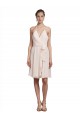 Desconto Creme Rosa Linha A Cabeçada Sem Mangas Comprimento Joelho Vestidos de Madrinha / Vestidos de Cocktail / Vestidos de Homecoming