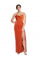 Desconto Ferrugem Bainha Alças finas Sem Mangas Comboio Varredela Vestidos de Madrinha / Vestidos de Noite / Vestidos de Festa