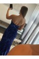 Desconto Fúcsia Bainha Sem alças Sem Mangas Comboio Varredela Vestidos de Festa