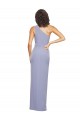 Desconto Fumo Azul Bainha Um Ombro Sem Mangas Comprimento Chão Vestidos de Madrinha / Vestidos de Noite / Vestidos de Festa