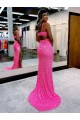 Desconto Bainha Decote V Sem Mangas Comboio Varredela Vestido de Festa / Vestido de Madrinha