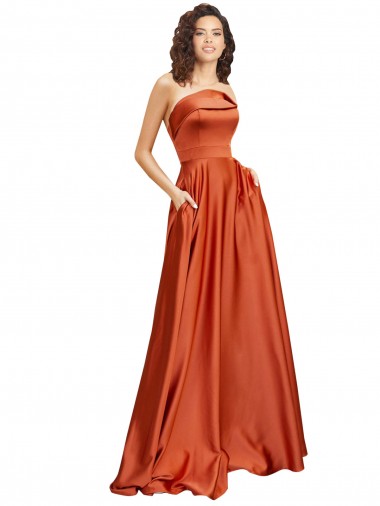 Desconto Laranja Queimada Linha A Decote redondo Sem Mangas Comboio Varredela Vestidos de Madrinha / Vestidos de Noite / Vestidos de Festa