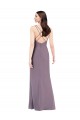 Desconto Lavanda Escura Coluna Amor Sem Mangas Comprimento Chão Vestidos de Madrinha / Vestidos de Noite