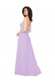 Desconto Lilás Linha A Amor Sem Mangas Comprimento Chão Vestidos de Festa / Vestidos de Madrinha