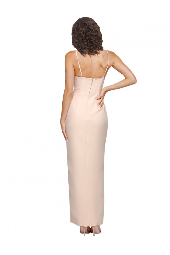 Desconto Nu Bainha Sem alças Sem Mangas Comprimento Chão Vestidos de Madrinha / Vestidos de Festa