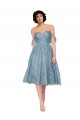 Desconto Linha A Fora do Ombro Sem Mangas Comprimento Joelho Vestidos de Madrinha / Vestidos de Cocktail / Vestidos de Homecoming