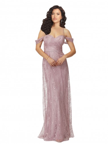 Desconto Linha A Fora do Ombro Sem Mangas Comprimento Chão Longo Vestidos de Madrinha