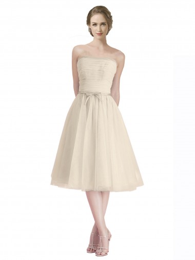 Desconto Linha A Sem alças Sem Mangas Comprimento Cocktail Vestidos de Madrinha / Vestidos de Cocktail / Vestidos de Homecoming