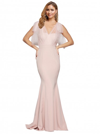 Desconto Malva Bainha Amor Sem Mangas Comprimento Chão Vestidos de Madrinha / Vestidos de Noite / Vestidos de Festa