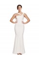 Desconto Marfim Bainha Decote Quadrado Sem Mangas Comprimento Chão Vestidos de Madrinha / Vestidos de Noite / Vestidos de Festa