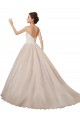 Desconto Marfim & Champanhe Vestido de Baile Amor Sem Mangas Comboio Capela Vestidos de Noiva