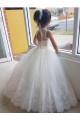 Desconto Marfim Vestido de Baile Decote Alto Sem Mangas Comprimento Chão Vestidos para Meninas de Flores