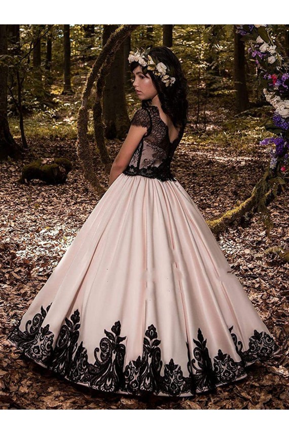 Desconto Marfim Vestido de Baile Amor Sem Mangas Comprimento Chão Longo Vestidos para Meninas de Flores