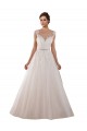 Desconto Marfim Vestido de Baile Amor Sem Mangas Comboio Capela Tule & Renda Vestidos de Noiva