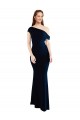 Desconto Marinha Negra Sereia Um Ombro Sem Mangas Longo Vestidos de Madrinha / Vestidos de Noite / Vestidos de Festa