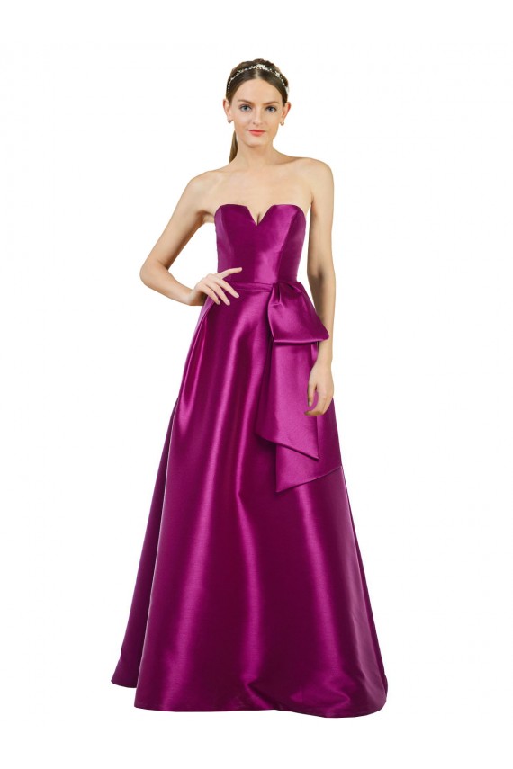Desconto Merlot Linha A Decote V Sem Mangas Comprimento Chão Vestidos de Madrinha / Vestidos de Festa