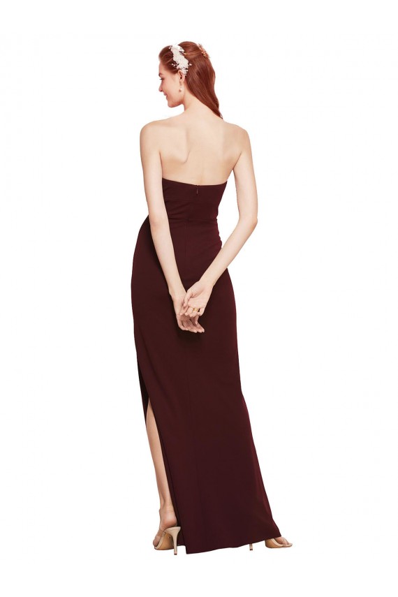 Desconto Ouro Borgonha Bainha Sem alças Sem Mangas Comprimento Chão Vestidos de Madrinha / Vestidos de Noite / Vestidos de Festa