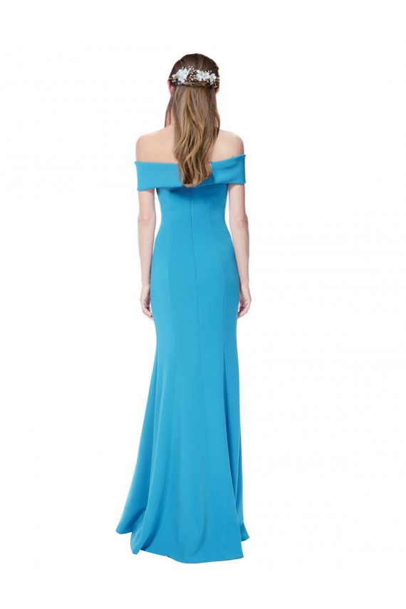 Desconto Pavão Azul Bainha Fora do Ombro Sem Mangas Comprimento Chão Vestidos de Madrinha / Vestidos de Noite / Vestidos de Festa