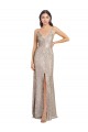 Desconto Prata Bainha Decote V Sem Mangas Comprimento Chão Longo Vestidos de Madrinha / Vestidos de Noite / Vestidos de Festa