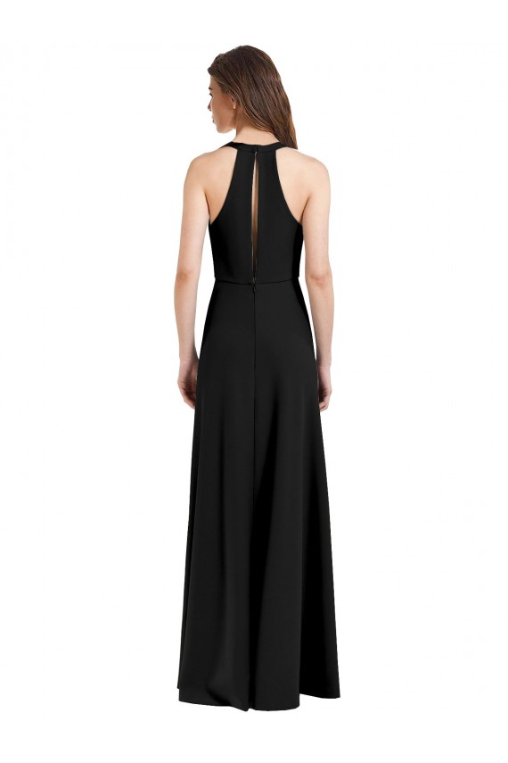 Desconto Preto Bainha Cabeçada Sem Mangas Comprimento Chão Vestidos de Madrinha / Vestidos de Noite / Vestidos de Festa