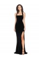 Desconto Preto Bainha Cabeçada Sem Mangas Comprimento Chão Vestidos de Madrinha / Vestidos de Festa