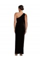 Desconto Preto Bainha Um Ombro Sem Mangas Comprimento Chão Vestidos de Madrinha / Vestidos de Noite / Vestidos de Festa