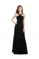 Desconto Preto Linha A Cabeçada Sem Mangas Comprimento Chão Vestidos de Festa / Vestidos de Madrinha